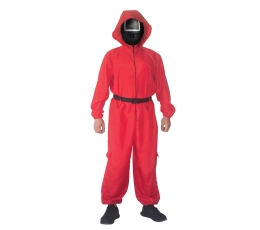 Squid game prižiūrėtojo kostiumas  (L/XL), raudonas