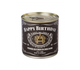 Staigmena-pyragėlis skardinėje "Happy Birthday Whiskey", su žvakute (8,5 cm/160 g.)