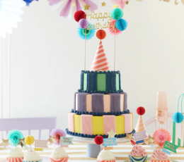 Torto dekoracija "Happy Birthday Stars" 1