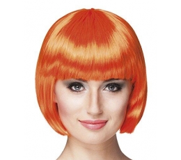 Trumpų plaukų perukas, oranžinis