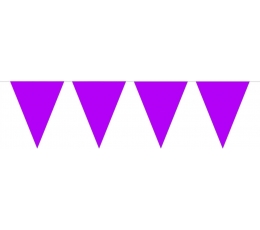 Vėliavėlių girlianda, plastikinė violetinė (10 m)
