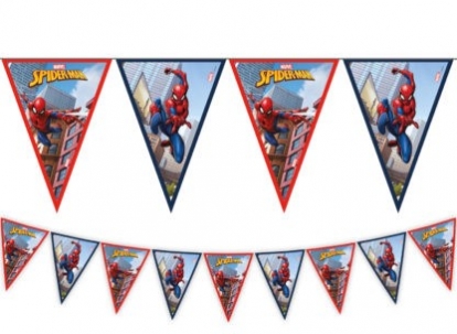 Vėliavėlių girlianda "Spiderman Crime Fighter" (9 vėliavėlės)