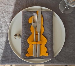 Velykinis įrankių dėkliukas "Zuikis", geltonas (4 vnt.) 2