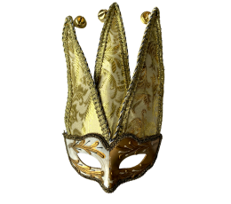 Venecijietiška kaukė, auksinė  1