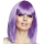 Vidutinio ilgio plaukų perukas, neoninis violetinis