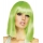 Vidutinio ilgio plaukų perukas, neoninis žalias