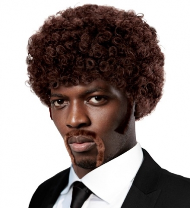 Vyriškas perukas su ūsais "Pulp Afro"