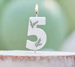 Žvakutė su žaluma "5" 1