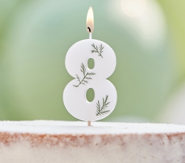 Žvakutė su žaluma "8" 1