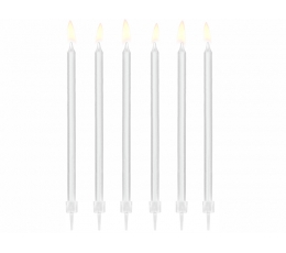 Žvakutės, baltos (12 vnt./14 cm)