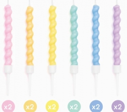Žvakutės "Pastelinės spiralės" (12 vnt.) 1