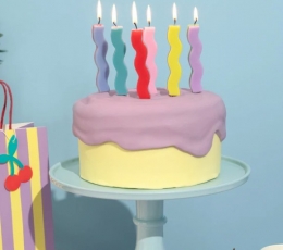 Žvakutės "Spalvotos bangelės" (10 vnt.) 0