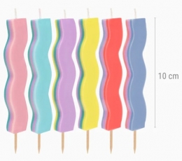 Žvakutės "Spalvotos bangelės" (10 vnt.) 1