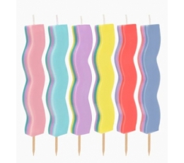 Žvakutės "Spalvotos bangelės" (10 vnt.)