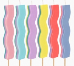 Žvakutės "Spalvotos bangelės" (10 vnt.)