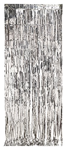 Sudraba folija aizkari (243 x 91 cm) 