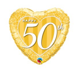 Folinis balionas "Happy 50 th" (46 cm)