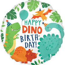 Folinis balionas "Happy Dino-birthday" (43cm)