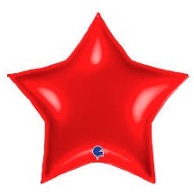 Folinis balionas "Raudona žvaigždė" (91 cm)