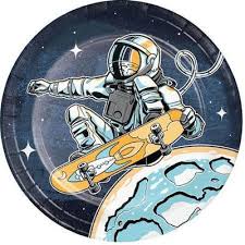 Lėkštutės "Space skater" (8 vnt./18 cm)