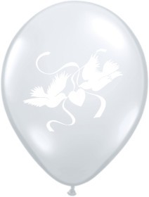 Balons "Baltas dūjas" / balti (28cm.)
