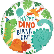 Folija balons "Happy Dino-birthday" (43 cm)