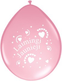 Balionas Laimingi Jaunieji, girliandai (10 vnt./28cm.) 
