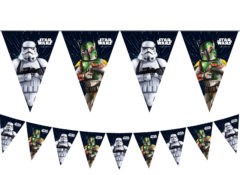 Vėliavėlių girlianda "Star Wars Galaxy" (9 vėliavėlės)